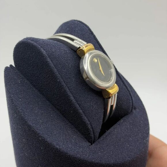 Authentic Vintage Movado Harmony Black Dial Two Tone Women\'s Watch 97.A1.809A main image 6